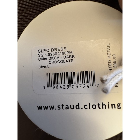staud cleo dress In Chocolate. Long Steve NWT Sz Large Swimsuit Cover - Picture 5 of 10